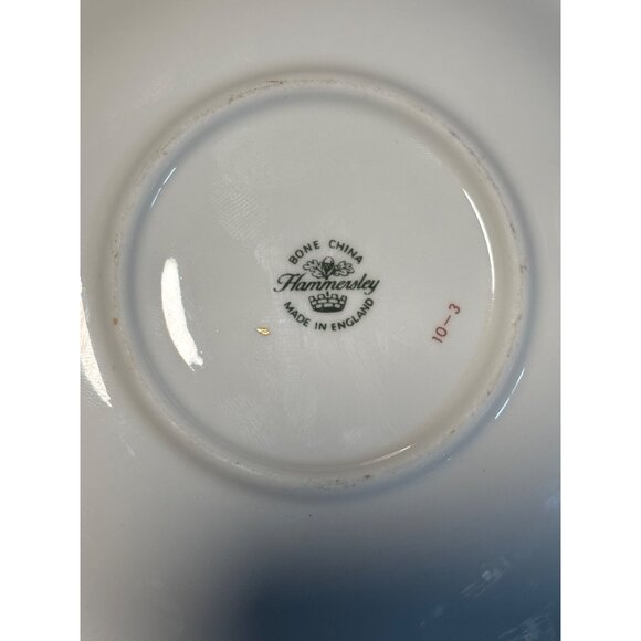 Hammersley Bone China Strawberry Rip Pattern Teacup & Saucer Set Made In England - Picture 6 of 11